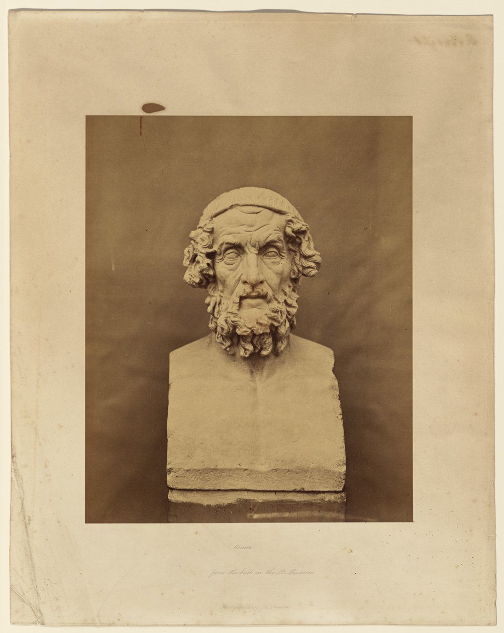 Homérosz, a British Museum mellszobra nyomán alkotó: Roger Fenton