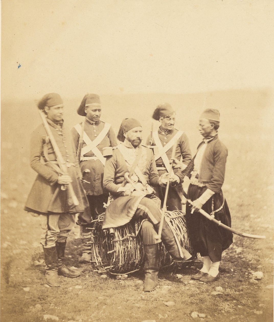 Ismail pasa és kísérete. alkotó: Roger Fenton