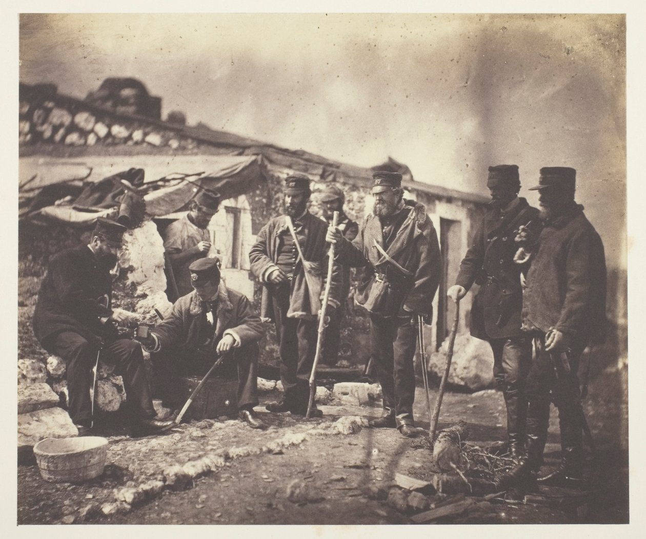 Shadforth alezredes és az 57. ezred tisztjei alkotó: Roger Fenton