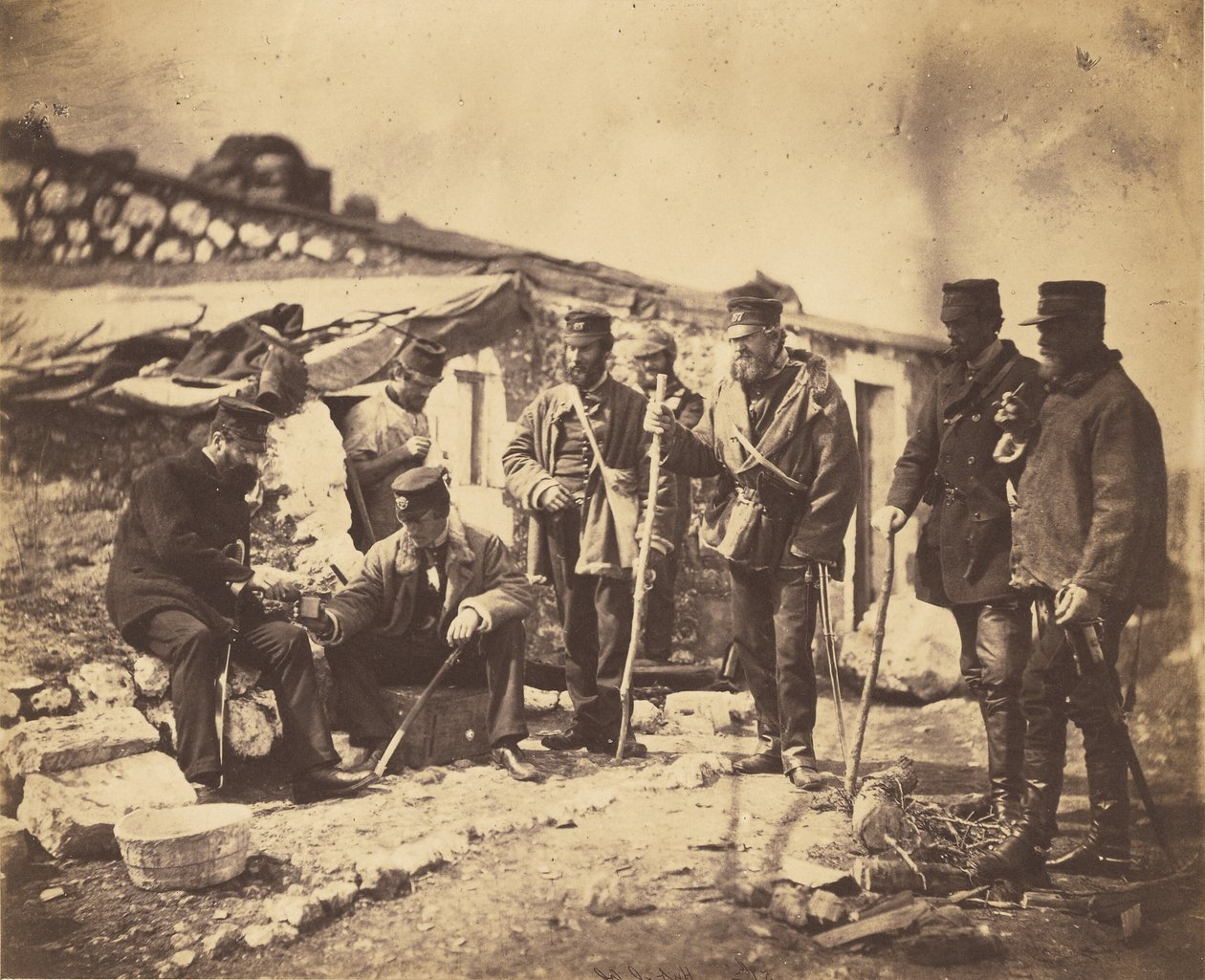 Shadforth alezredes és az 57. ezred tisztjei alkotó: Roger Fenton
