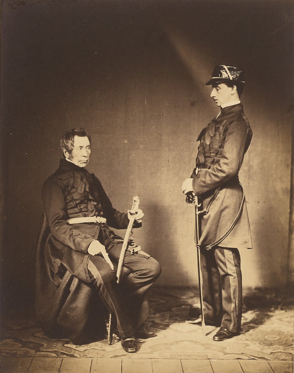 Sir J. Burgoyne altábornagy, G.C.B. és Stopford hadnagy, A.D.C. alkotó: Roger Fenton