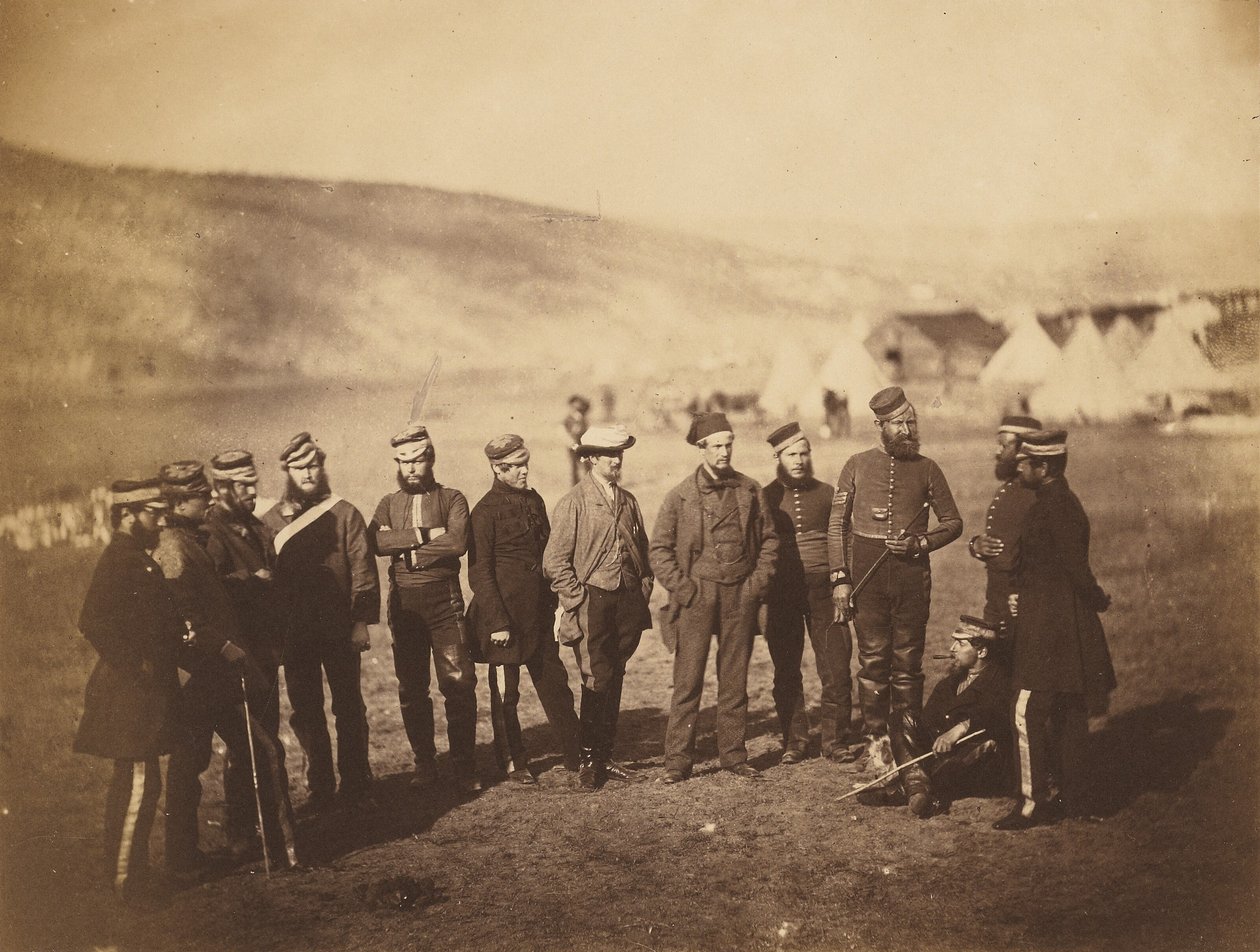 Burton őrnagy és az 5. dragonyos gárda tisztjei alkotó: Roger Fenton