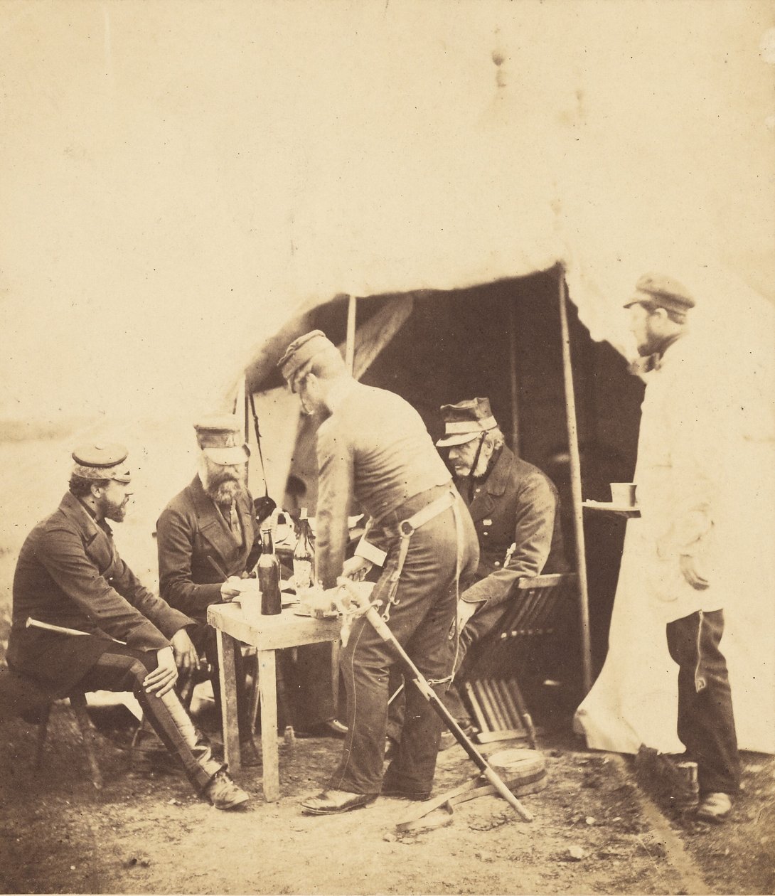 Garrett vezérőrnagy és a 46. ezred tisztjei alkotó: Roger Fenton