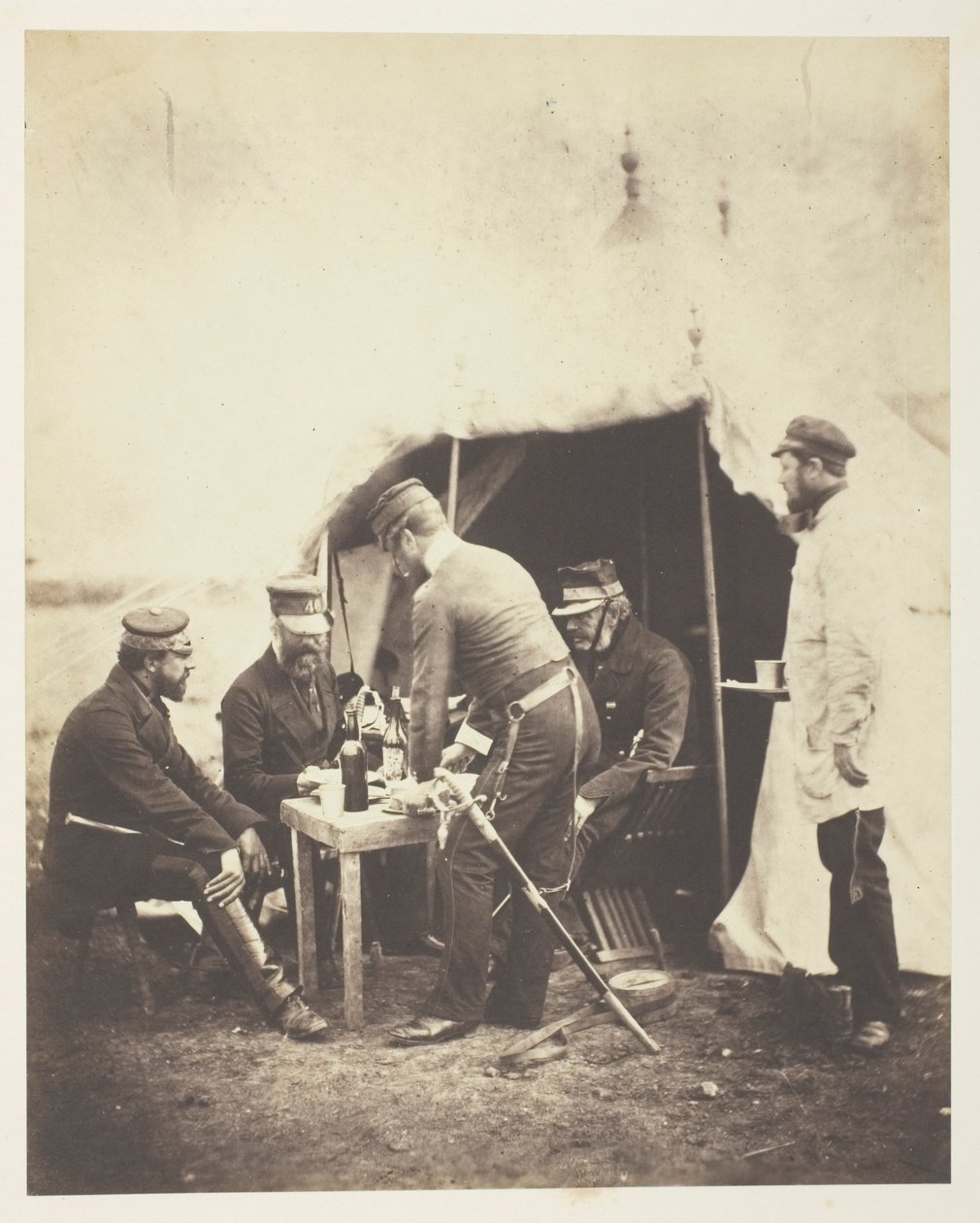 Garrett vezérőrnagy és a 46. ezred tisztjei alkotó: Roger Fenton