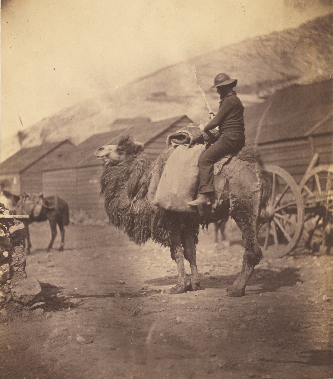 [Tevén lovagló férfi] alkotó: Roger Fenton