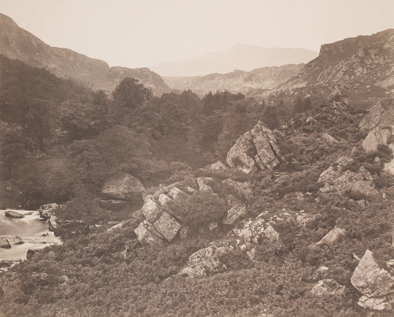 Moel Seabid a Lledr-völgyből alkotó: Roger Fenton