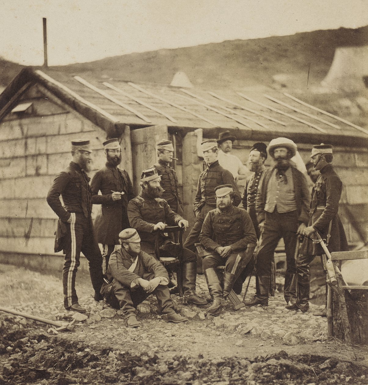 A 4. könnyű dragonyosezred tisztjei alkotó: Roger Fenton