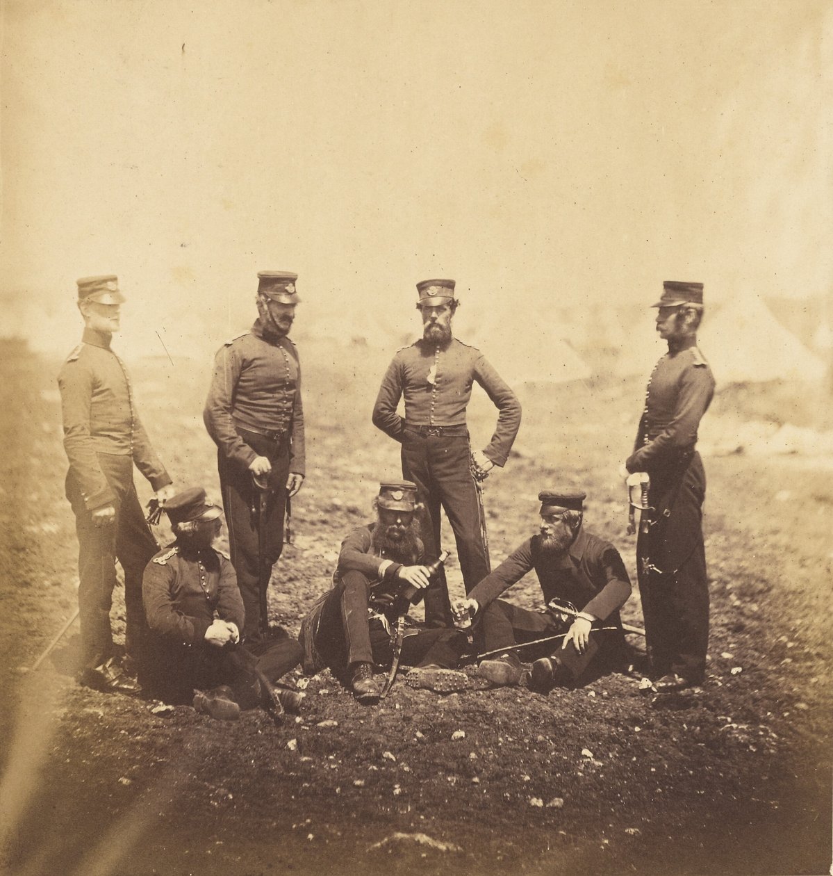 A 68. könnyűgyalogság tisztjei alkotó: Roger Fenton