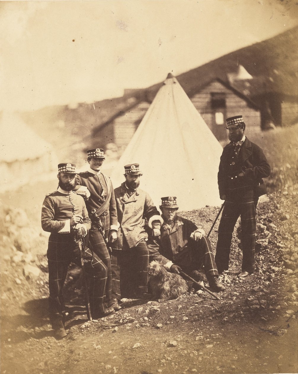 A 71. Highlanders ezred tisztjei alkotó: Roger Fenton