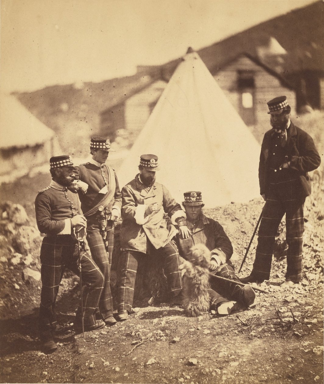 A 71. Highlanders ezred tisztjei alkotó: Roger Fenton
