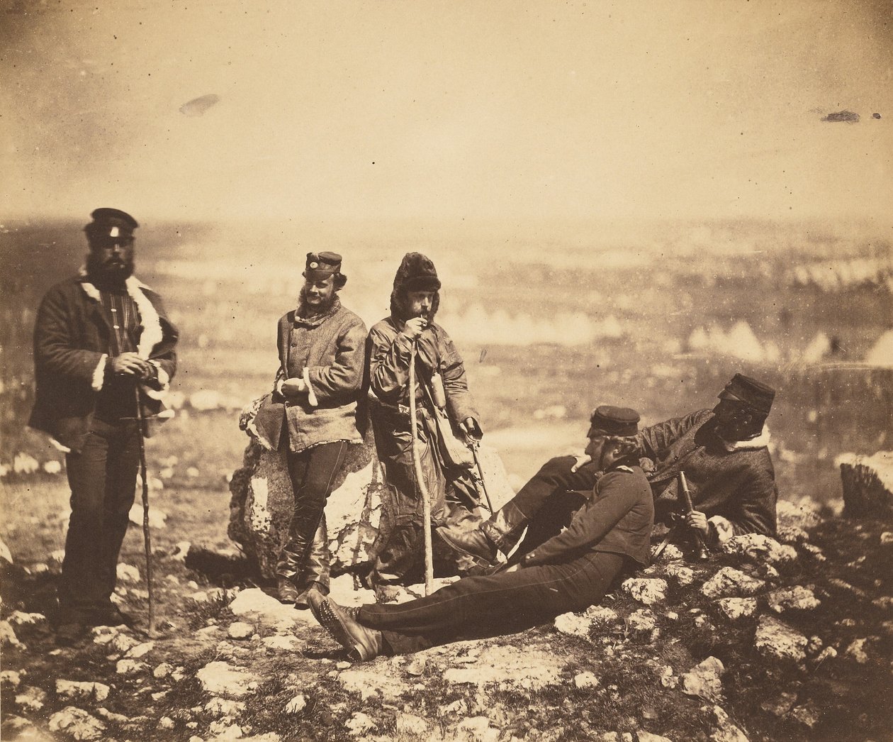 A 89. ezred tisztjei a Cathcarts Hillen alkotó: Roger Fenton