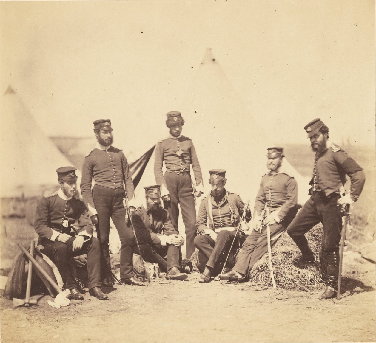 A 90. ezred tisztjei. alkotó: Roger Fenton