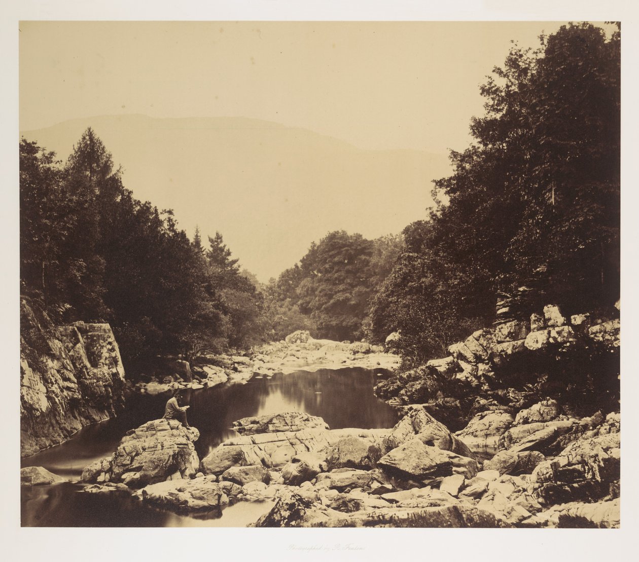 A Llugwy folyón, Bettws-y-Coed mellett alkotó: Roger Fenton