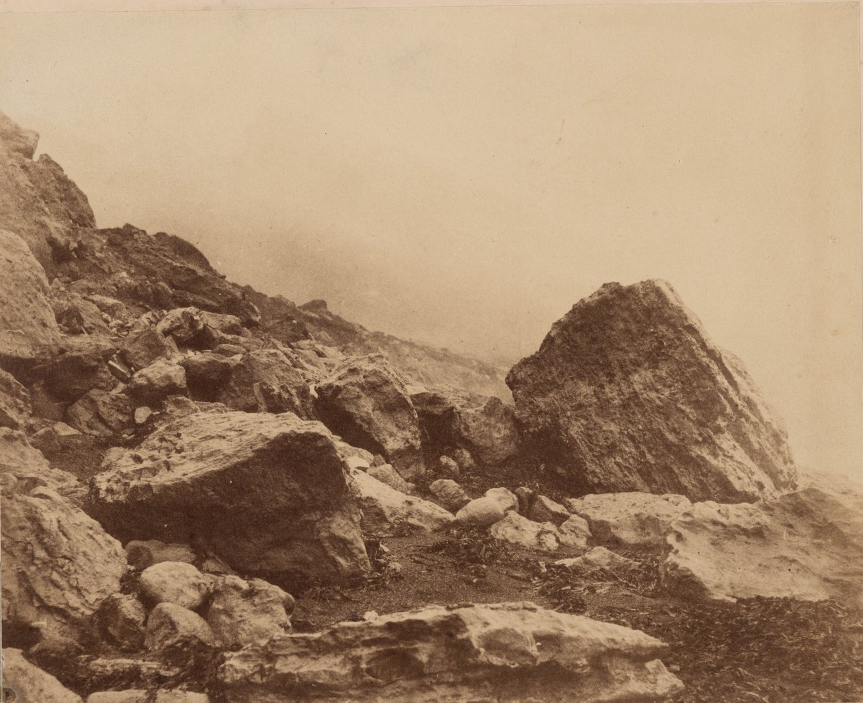 Rocken End a viharban, Wight-sziget,c. 1853 (fotó) alkotó: Roger Fenton