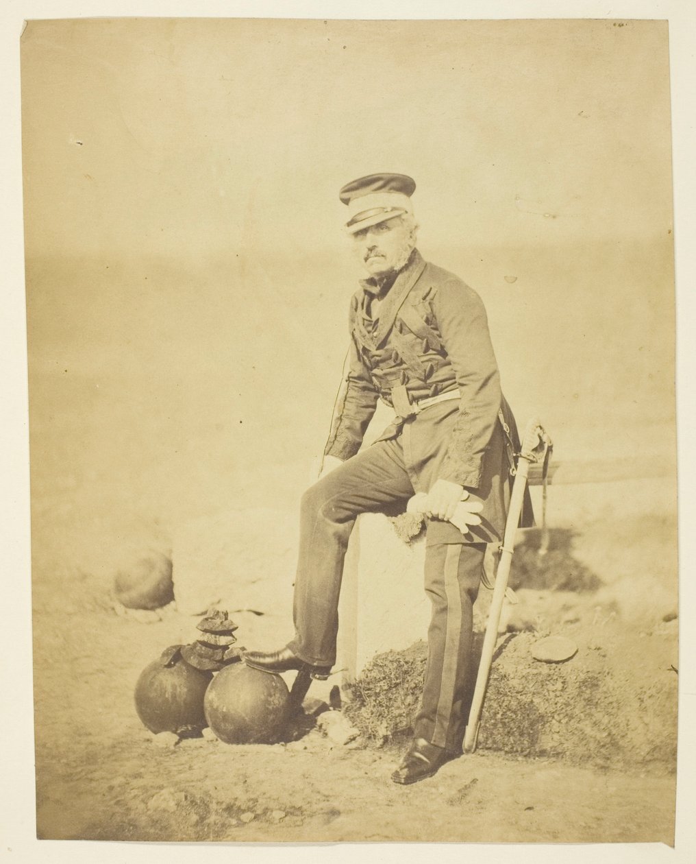Sir Henry William Barnard (1799-1857), tábornok, vezérkari főnök; A Krím-félszigeten készült alkotó: Roger Fenton
