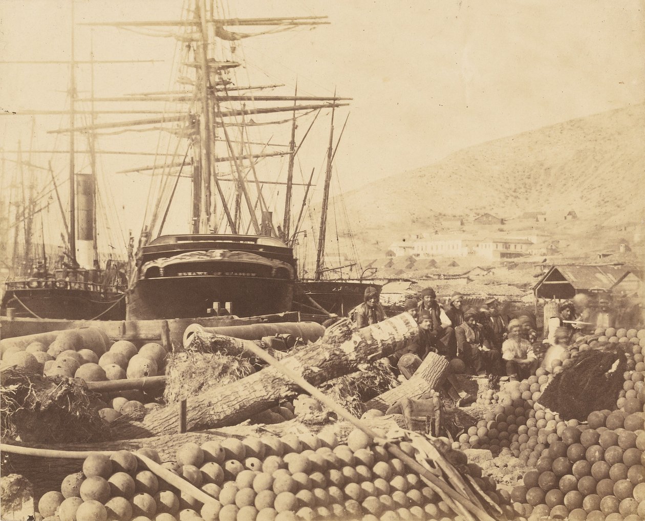 A tüzérségi rakpart, Balaklava alkotó: Roger Fenton