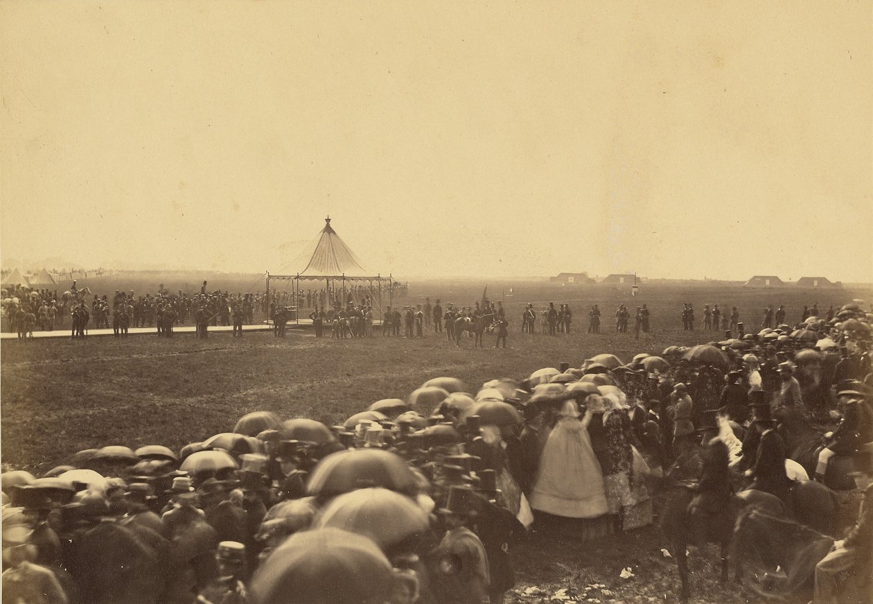 A puska kipróbálása a királynő érkezése előtt. alkotó: Roger Fenton