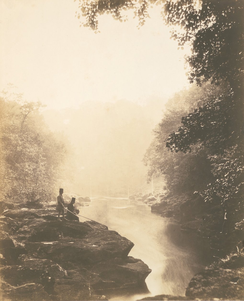 Wharfe and Pool, Below the Strid, 1854. alkotó: Roger Fenton