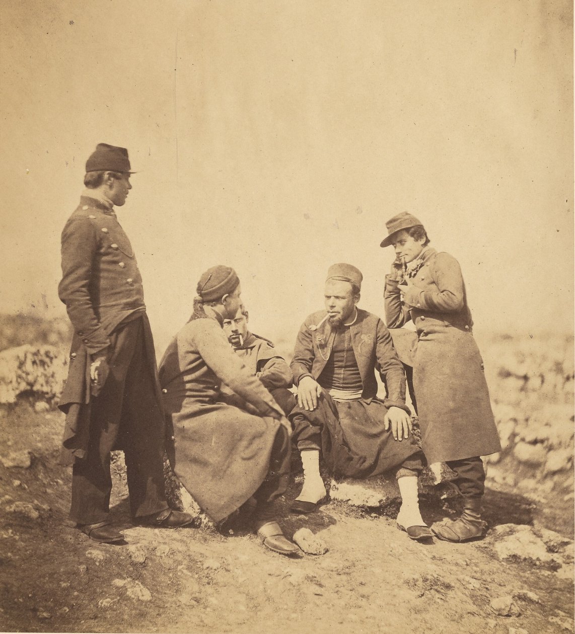 Zuávok és sorgyalogosok alkotó: Roger Fenton
