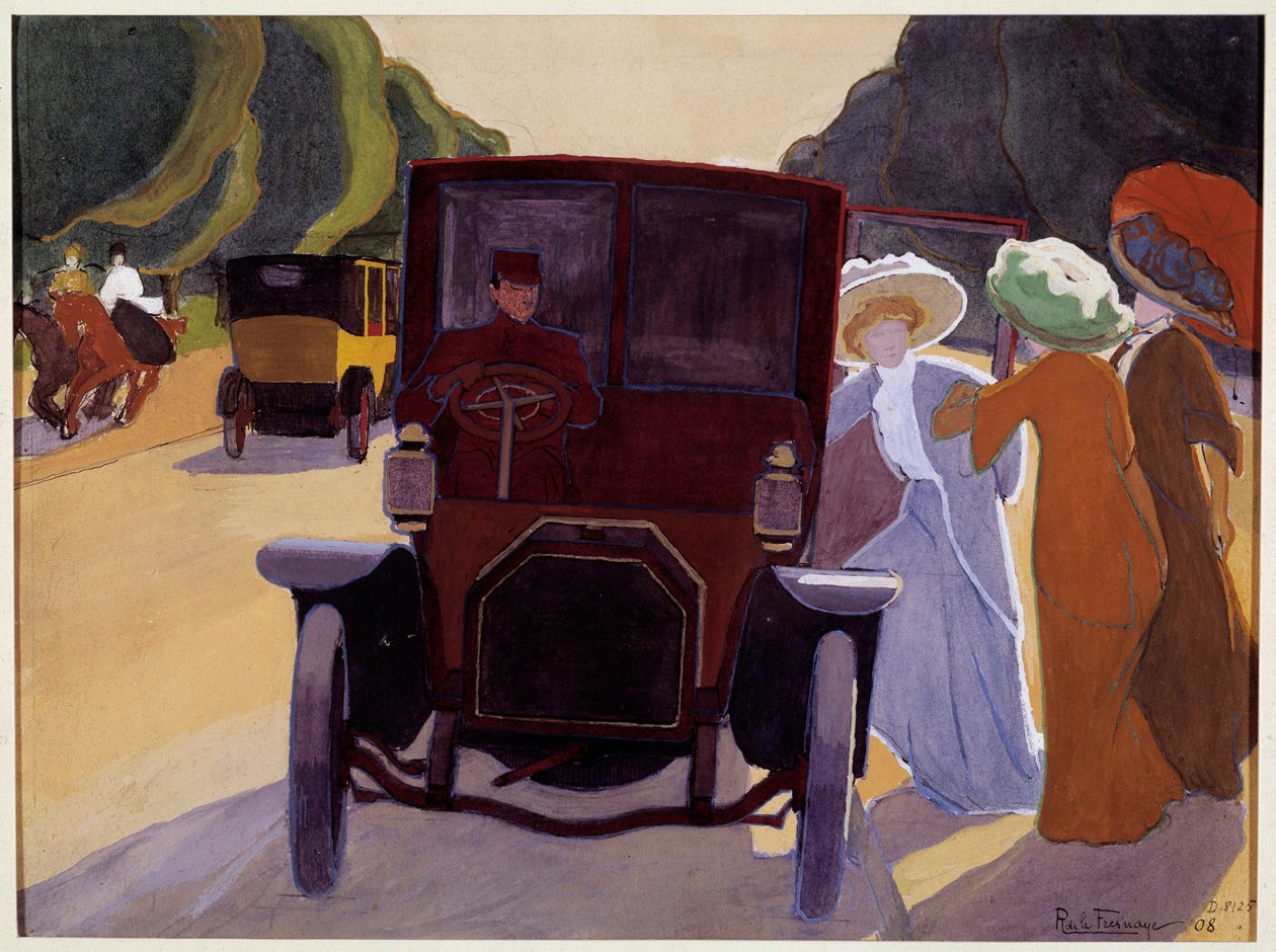 Belle Epoque ""Allee des acacias"" Roger de la Fresnaye (1885-1925) festménye 1908 Párizs, Carnavalet Múzeum alkotó: Roger de La Fresnaye