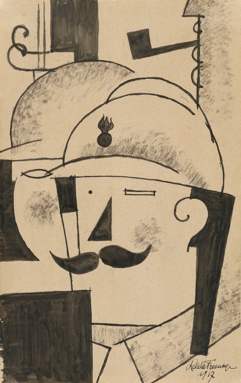 Két sisakos gyalogos alkotó: Roger de La Fresnaye