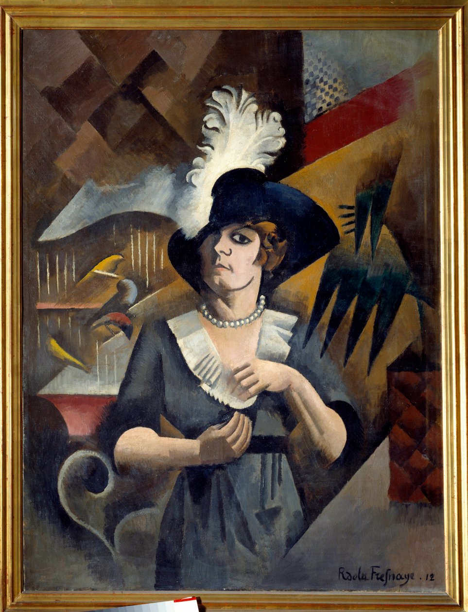 Alice portréja a nagy kalapban. Roger De La Fresnaye festménye (1885-1925) alkotó: Roger de La Fresnaye