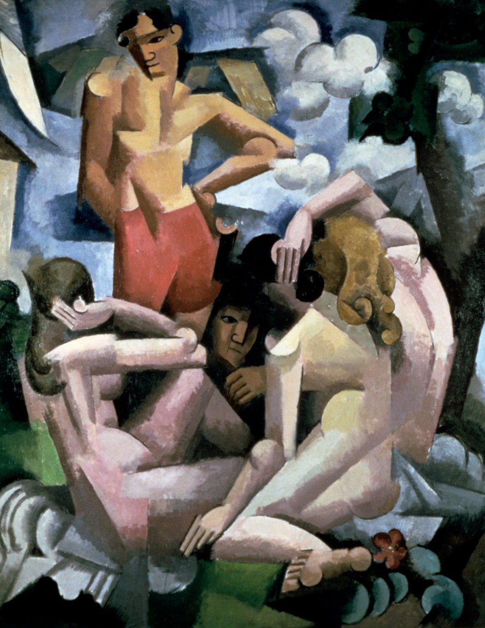 A fürdőzők, 1912. alkotó: Roger de La Fresnaye