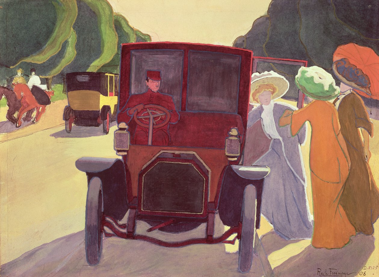Az út akácokkal, 1908 (guache, papíron) alkotó: Roger de La Fresnaye