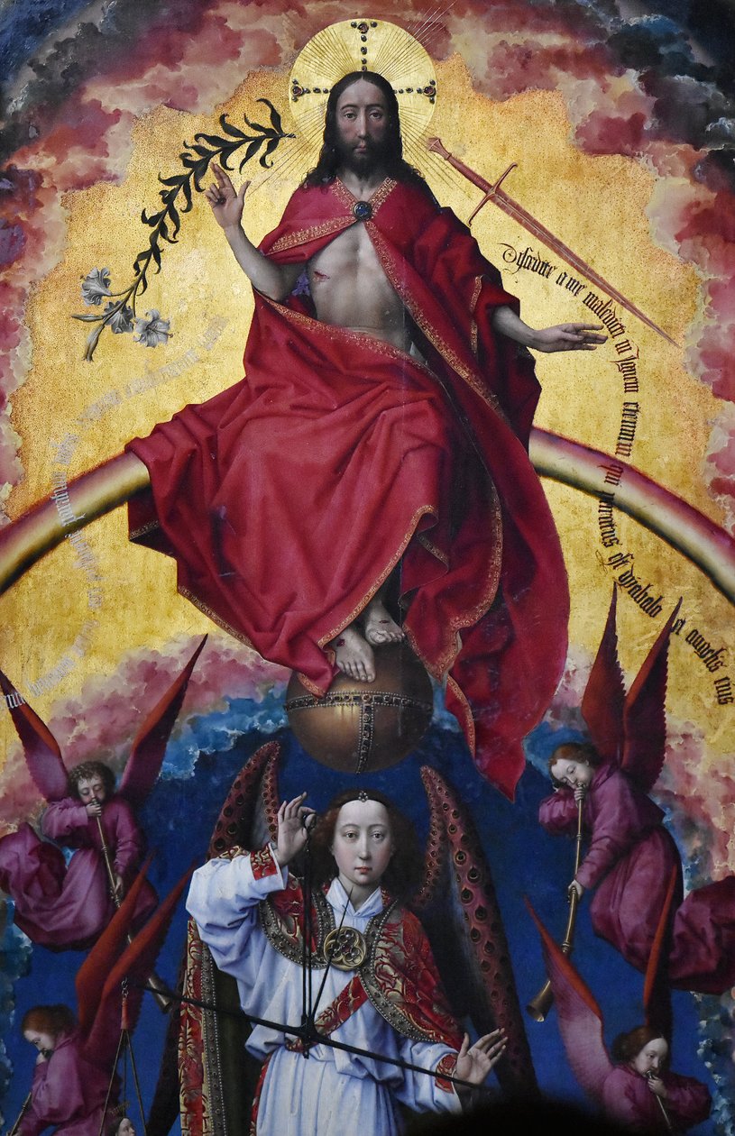Az utolsó ítélet - Hôtel -Dieu Beaune - a központi panel részlete alkotó: Rogier van der Weyden