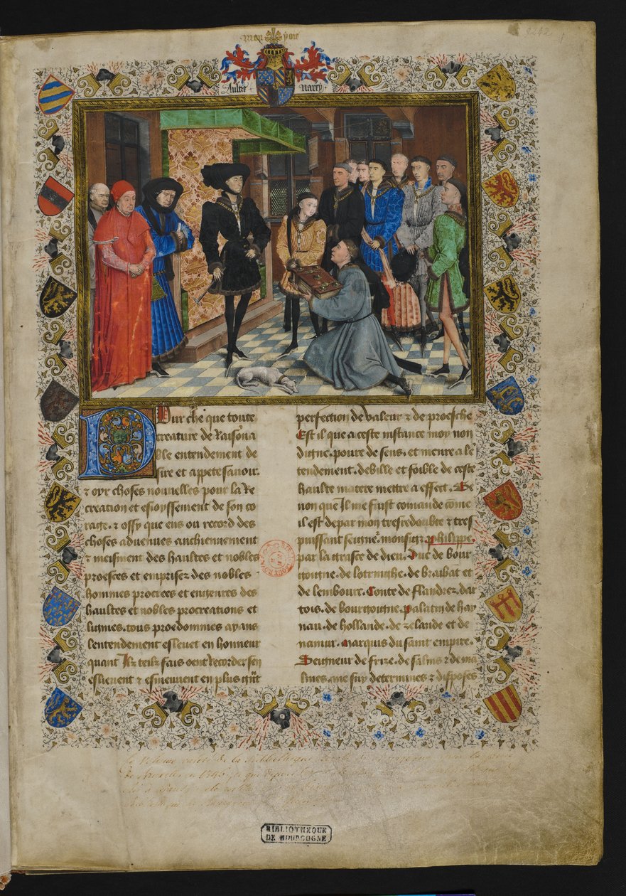 Jacques de Guise, Hainaut krónikái, előlap alkotó: Rogier van der Weyden