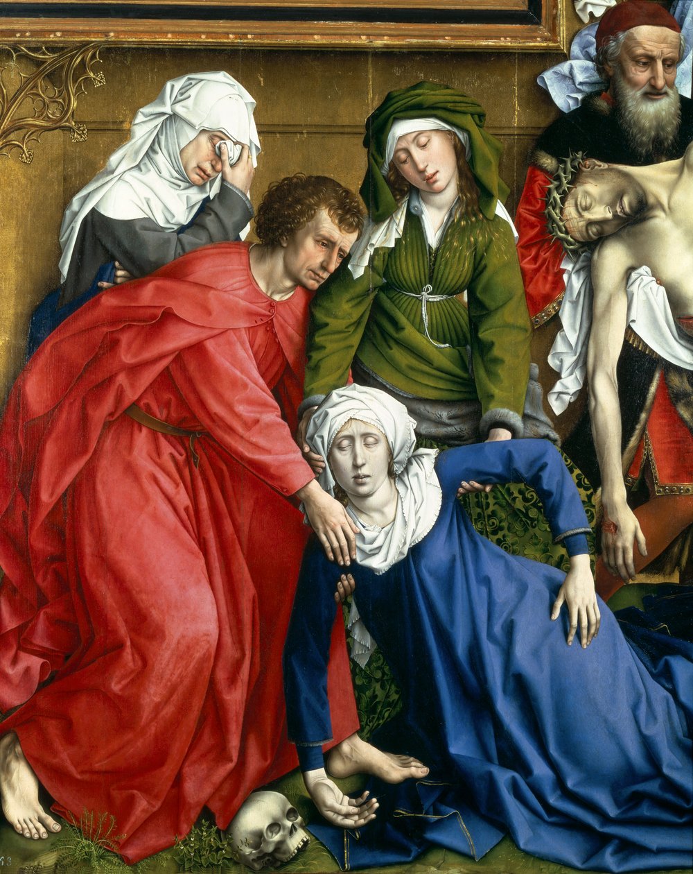 Lemerülés a keresztről, 1435 körül (3756-os részlet) alkotó: Rogier van der Weyden