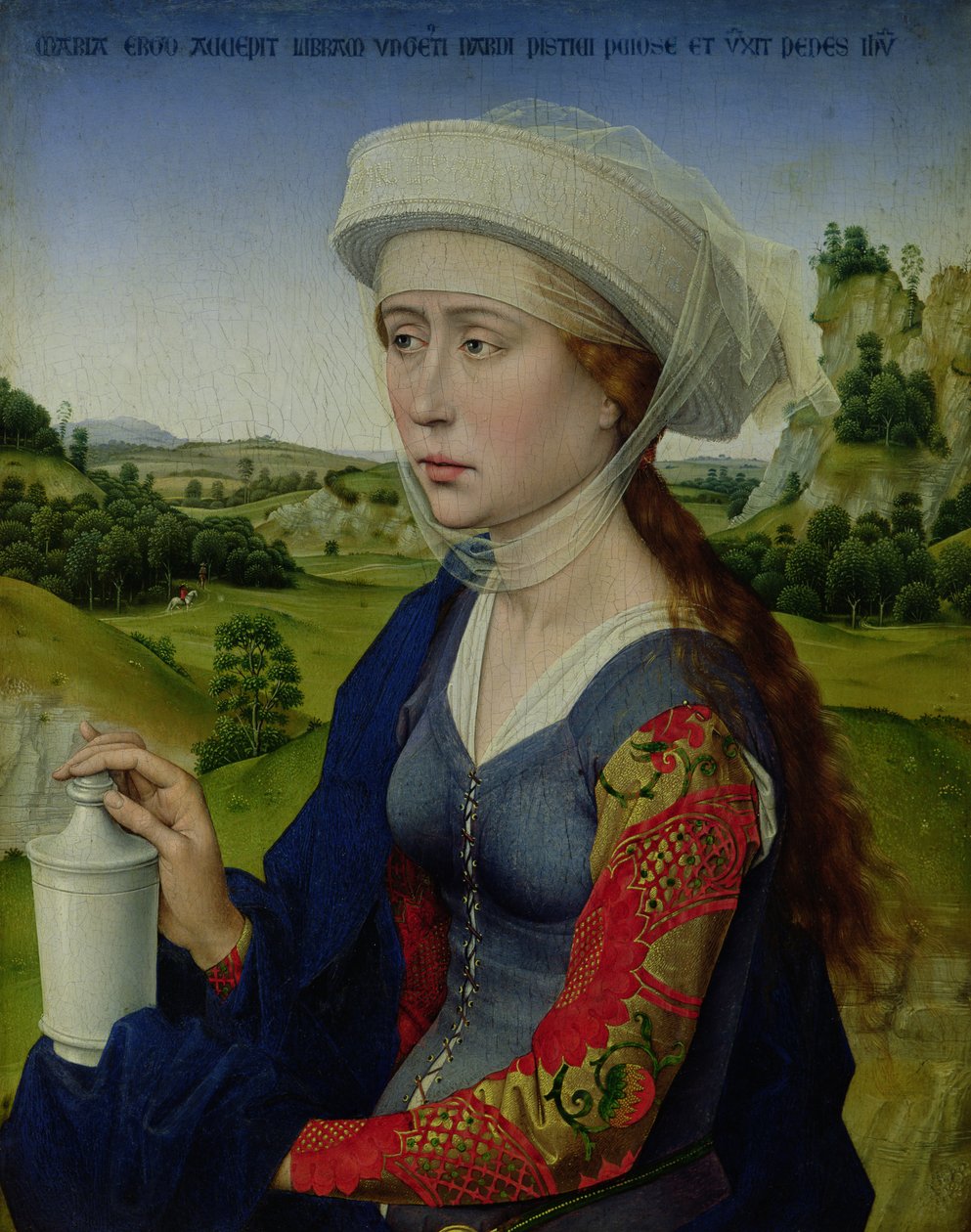 Mária Magdolna, a Braque család Triptichonjának jobb oldali paneljéről alkotó: Rogier van der Weyden