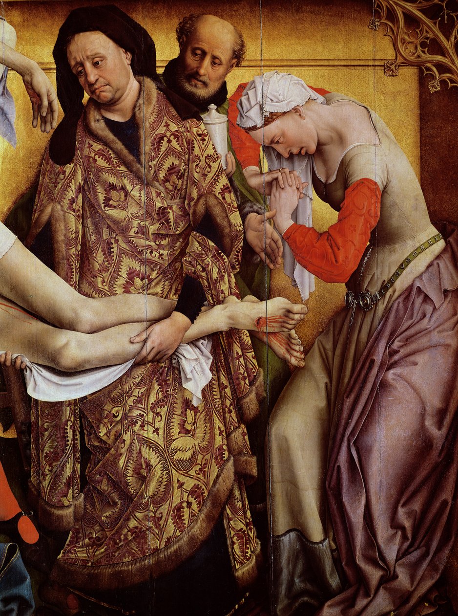 Mária Magdolna és Arimatheai József leszállása a keresztről részlet, 1436 körül olaj, tölgyfa tábla alkotó: Rogier van der Weyden