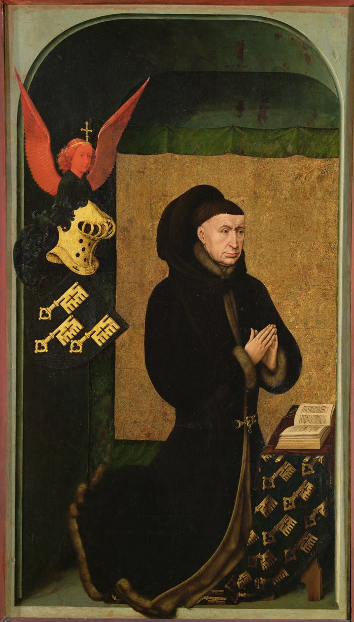 Az adományozó, Nicholas Rolin kancellár, imában térdelve, az utolsó ítélet poliptichon hátoldaláról, 1445-50 körül (lásd: 20546, 170074 és 170079) alkotó: Rogier van der Weyden