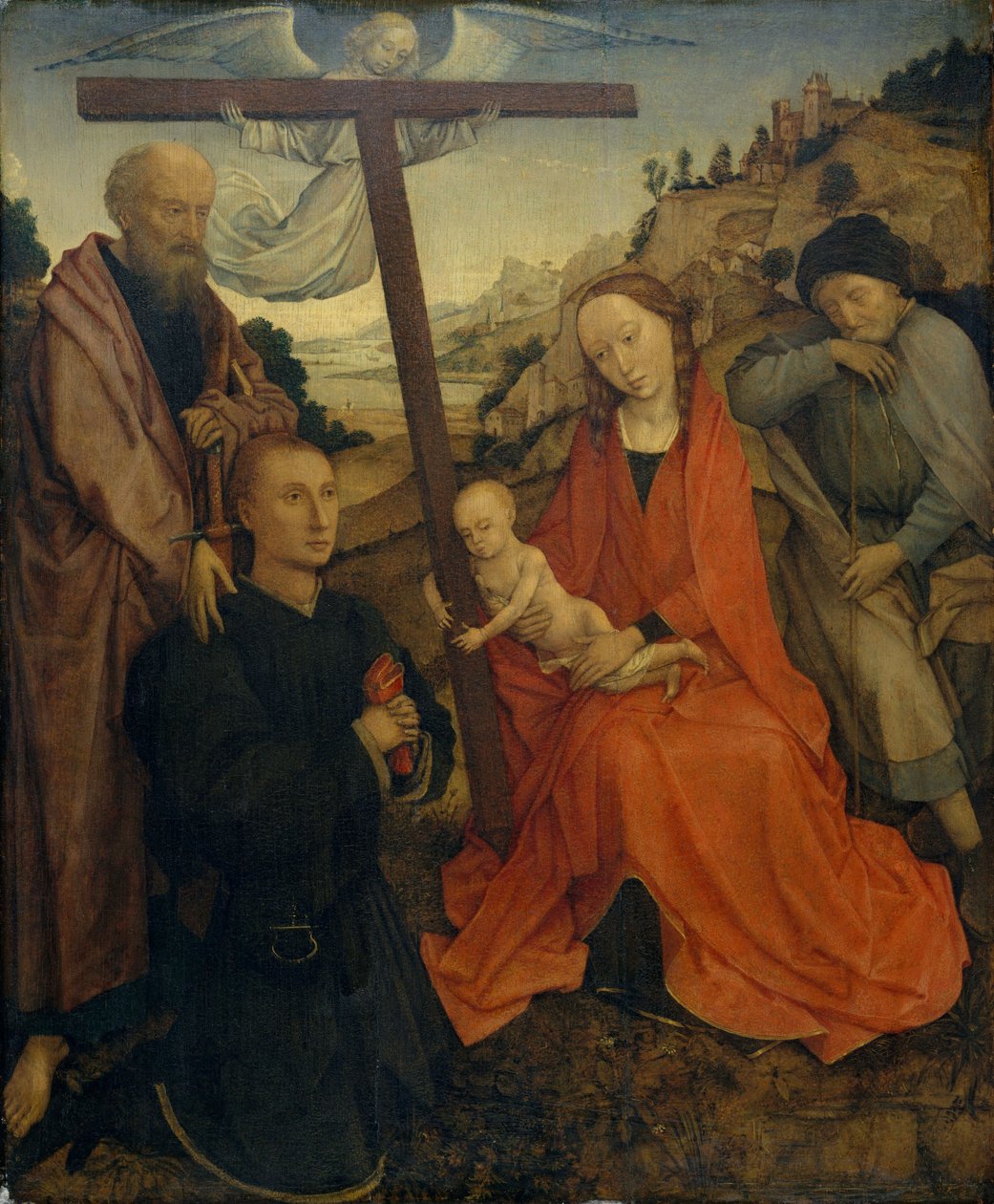 A Szent Család Szent Pállal és egy adományozóval alkotó: Rogier van der Weyden