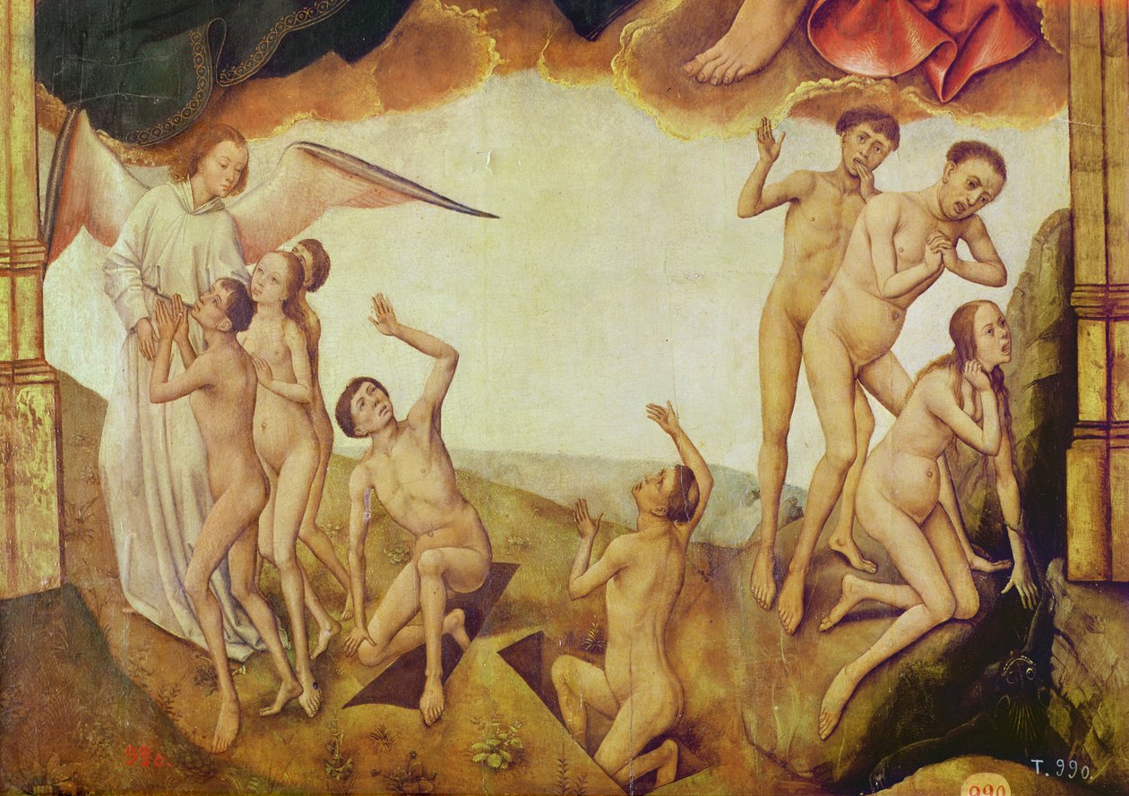 A Megváltás triptichonja, jobb oldali panel: Az utolsó ítélet, részlet: a kiválasztottak és az elkárhozottak, 1455-59 (olaj, fa) alkotó: Rogier van der Weyden