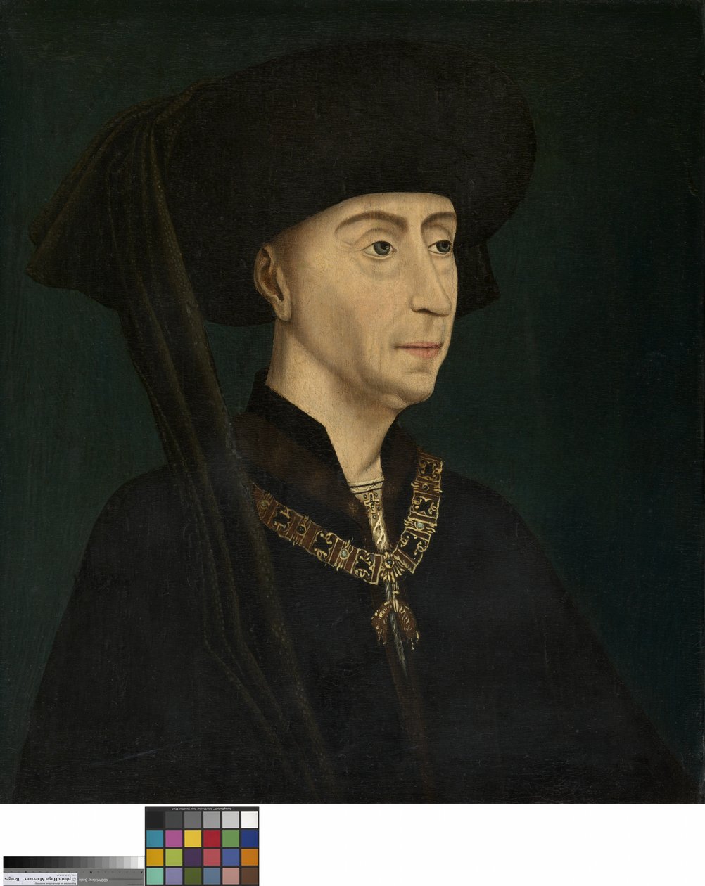 Jó Fülöp portréja (olaj a táblán) alkotó: Rogier van der (after) Weyden