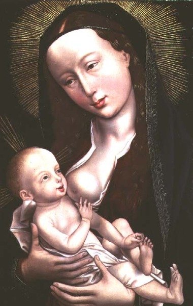 Madonna és gyermek (panel) alkotó: Rogier van der (attr. to) Weyden
