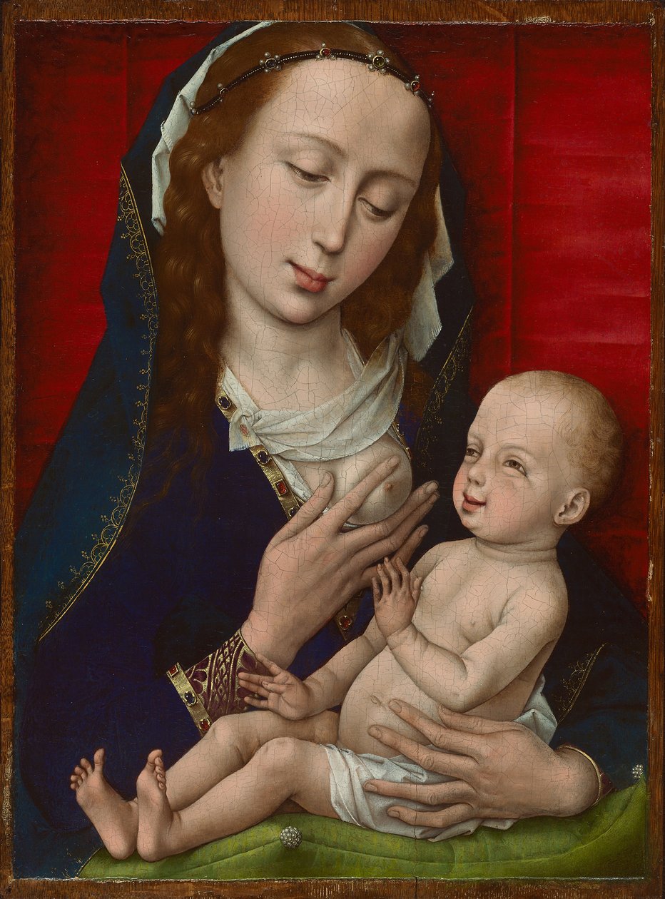 Szűz és gyermeke alkotó: Rogier van der (workshop of) Weyden