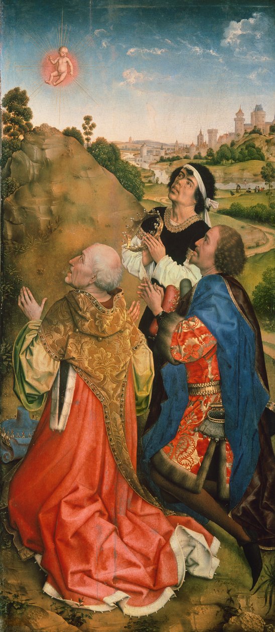 Rogier van der Weyden (1399-1464) Bladelin-oltárképe, részlet alkotó: Rogier van der Weyden