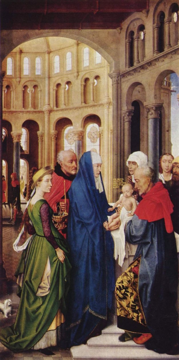 Columba-Altar: Darbringung im Tempel alkotó: Rogier van der Weyden