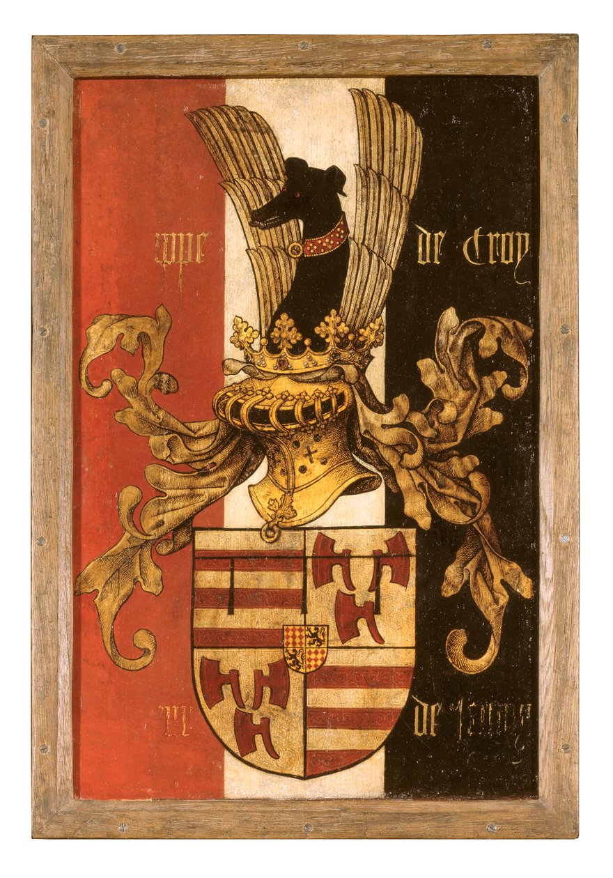A de Croy család címere (olaj a panelen) (pár a 471140-hez) alkotó: Rogier van der Weyden