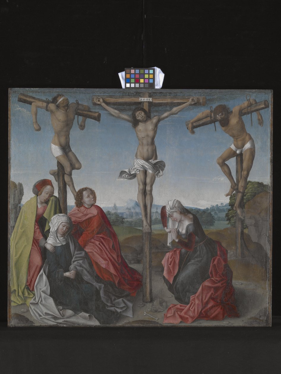 Keresztre feszítés (olaj, fa) alkotó: Rogier van der Weyden