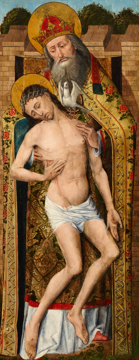 Szentháromság, a Weston Triptichon külső panelje, 1480 körül alkotó: Rogier van der Weyden