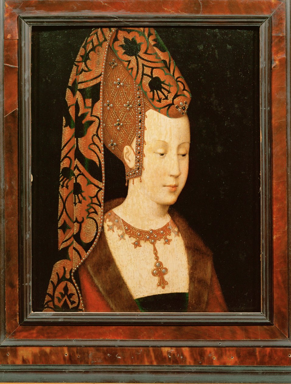 Isabelle de Bourbon, Charles le Temeraire felesége, vagy Isabella de Portugal, Philippe le Bon felesége. alkotó: Rogier van der Weyden