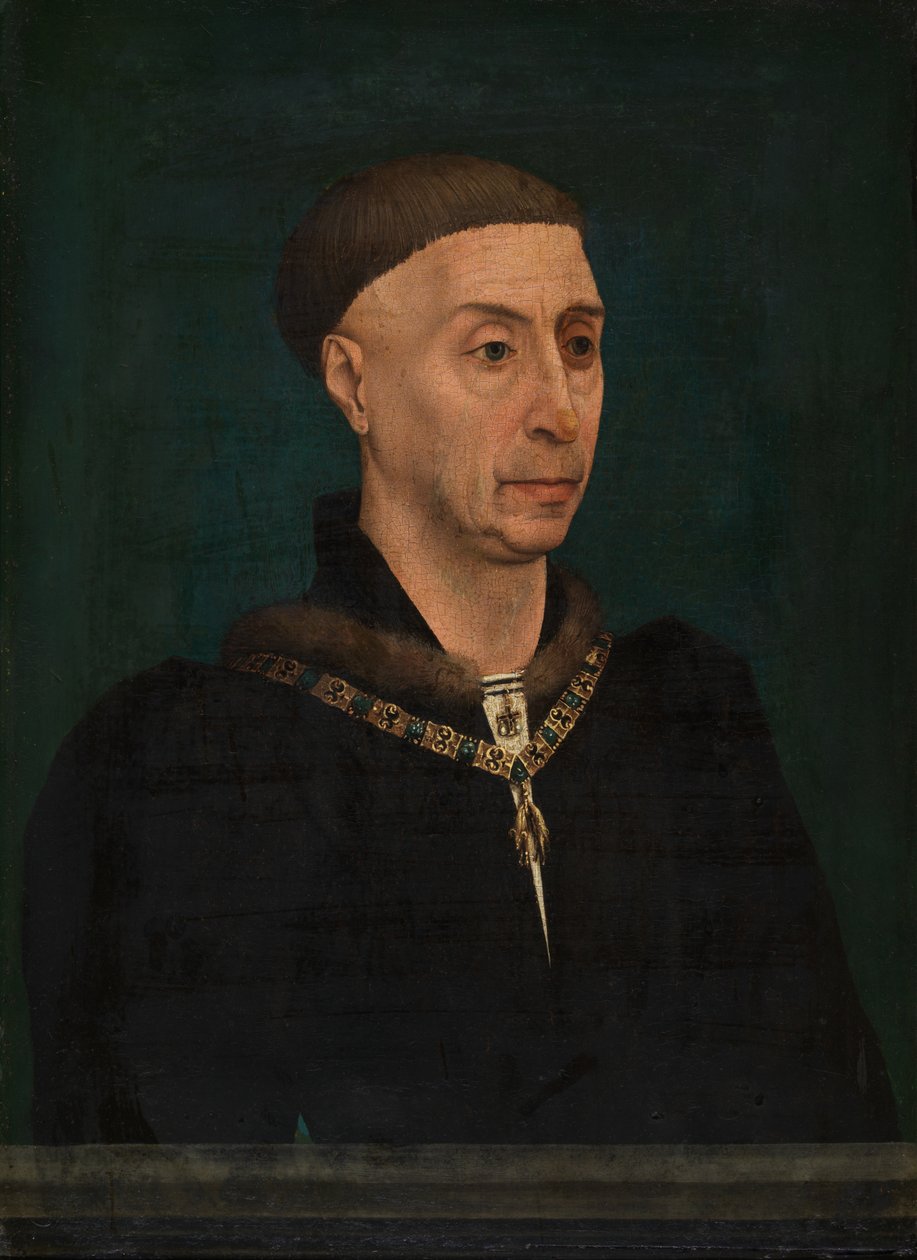 Jó Fülöp (1396-1467), burgundi herceg portréja (olaj, fa) alkotó: Rogier van der Weyden