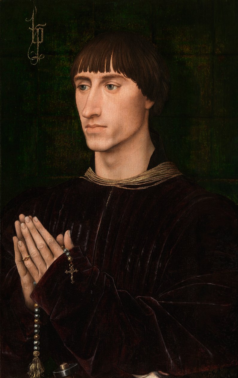 Philippe de Croÿ portréja (olaj, panel) (pár a 471141-hez) alkotó: Rogier van der Weyden