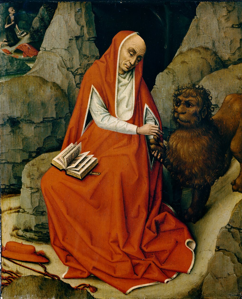 Szent Jeromos a sivatagban, 1450-65 körül (olaj, tölgyfa panel) alkotó: Rogier van der Weyden