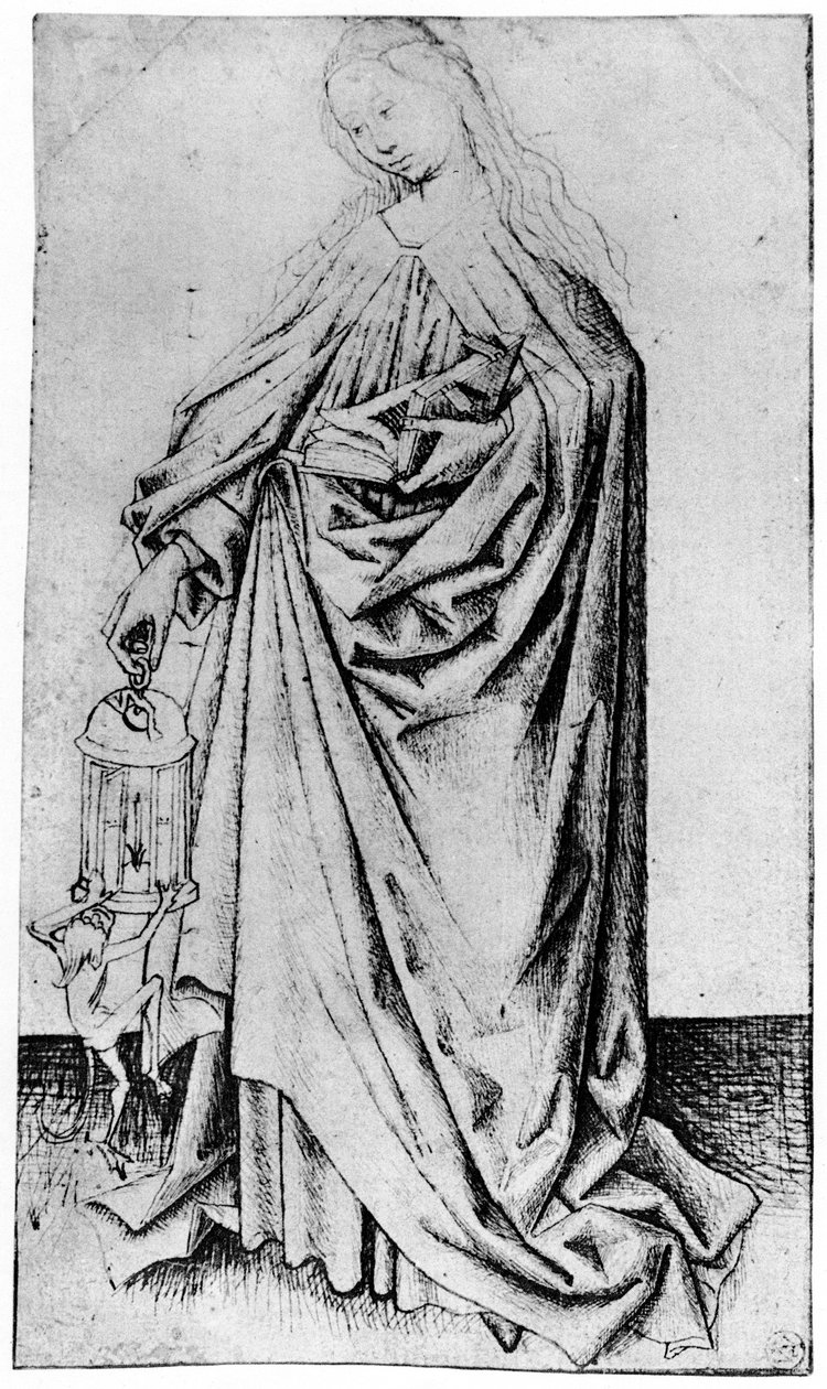Vázlat egy szentről, 1913. alkotó: Rogier van der Weyden