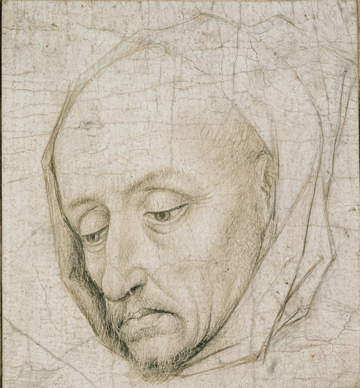Tanulmány egy öreg ember fejéről, 15. század alkotó: Rogier van der Weyden